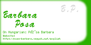 barbara posa business card